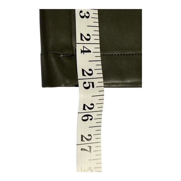 NEW GREY COLLECTIVE Women’s Size 2 Green Faux Leather Flare Pants NWOT - Picture 5 of 6